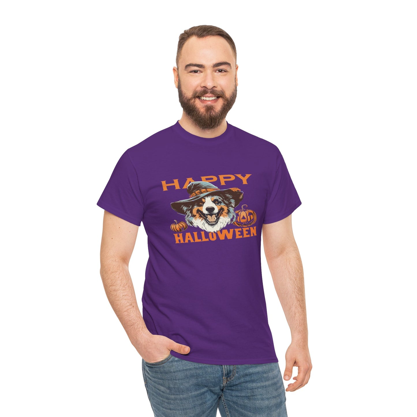 Halloween Dog Graphic Tee, Unisex T-Shirt, Spooky Pet Shirt, Fall Apparel, Trick or Treat Top