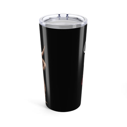 20oz Cow Tumbler - "Apparently I Have An Attitude, Who Knew" Cute Highland Cow Travel Cup
