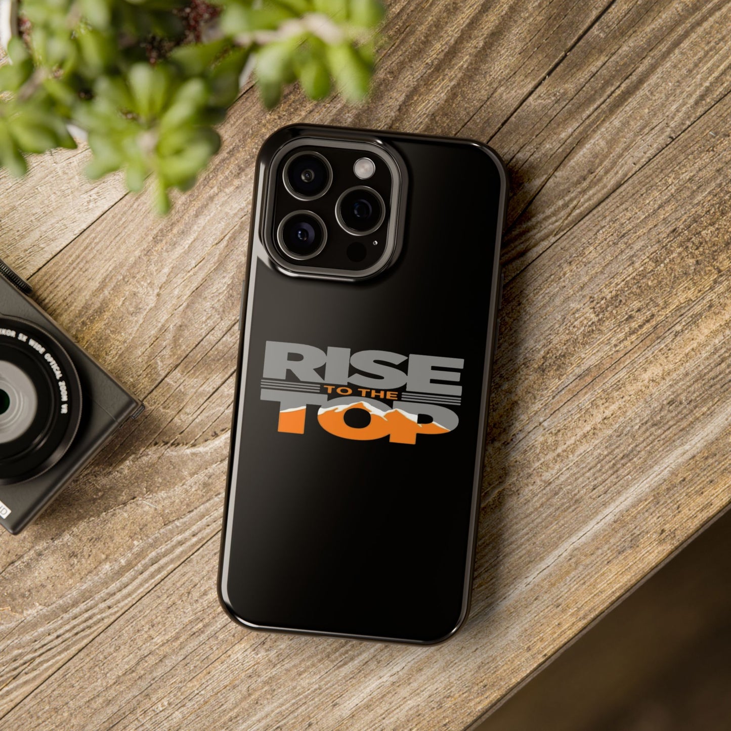 Impact-Resistant Phone Case - Rise to the Top, Durable Phone Cover, Gift for Motivational Quotes Lovers, Trendy Tech Accessories