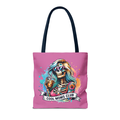 Cool Moms Club Tote Bag, Fun Tote, Sisterhood Gift, Beach Bag, Halloween Accessory, Colorful Shoulder Bag