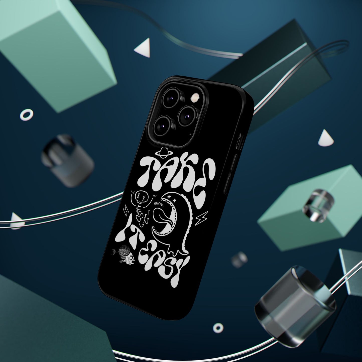 Magnetic Phone Case - Take It Easy Design, Cute Phone Cover, Gift for Him or Her, Trendy Accessories, Unique Tech Gifts