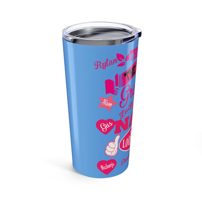 20oz Stainless Tumbler - "This Is What The World's Greatest Nana Looks Like" (Blue & Pink)
