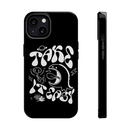Magnetic Phone Case - Take It Easy Design, Cute Phone Cover, Gift for Him or Her, Trendy Accessories, Unique Tech Gifts