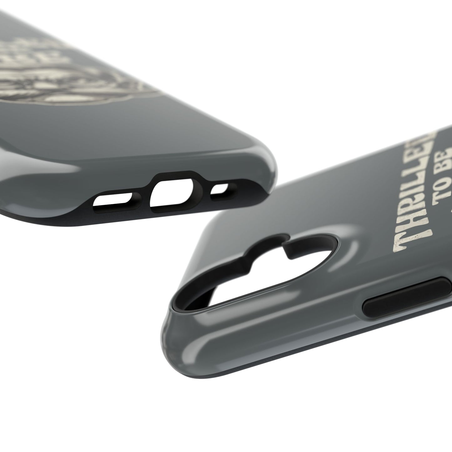 Phone Case — "Thrilled to Be Here" Vintage Mustache Man Impact Case