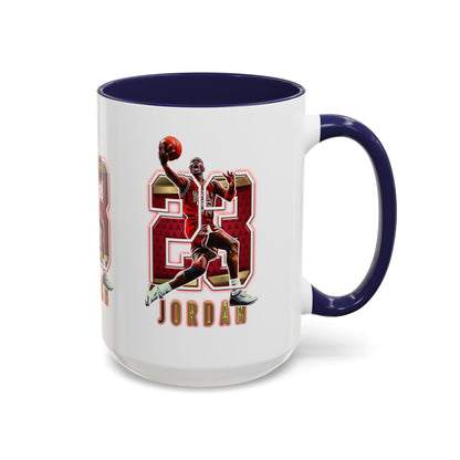 Michael Jordan Accent Coffee Mug - 11oz & 15oz - Perfect Gift for Sports Fans, Collectors, Basketball Lovers, Unique Gift Idea