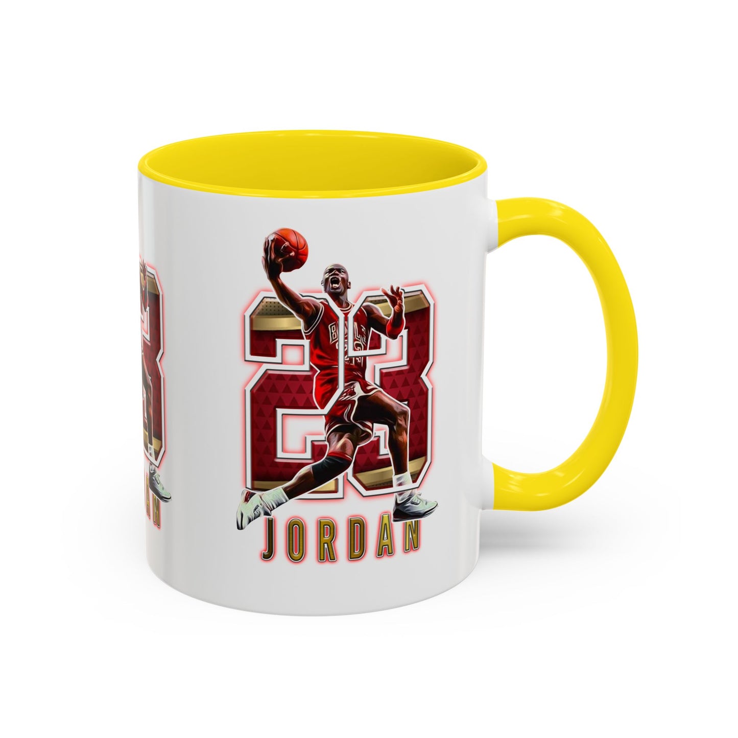 Michael Jordan Accent Coffee Mug - 11oz & 15oz - Perfect Gift for Sports Fans, Collectors, Basketball Lovers, Unique Gift Idea