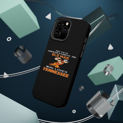 Tough Phone Case, Old Man Who Loves Tennessee, Gift for Grandpa, Tennessee Pride, Men's Accessories, Father's Day, Custom Cases