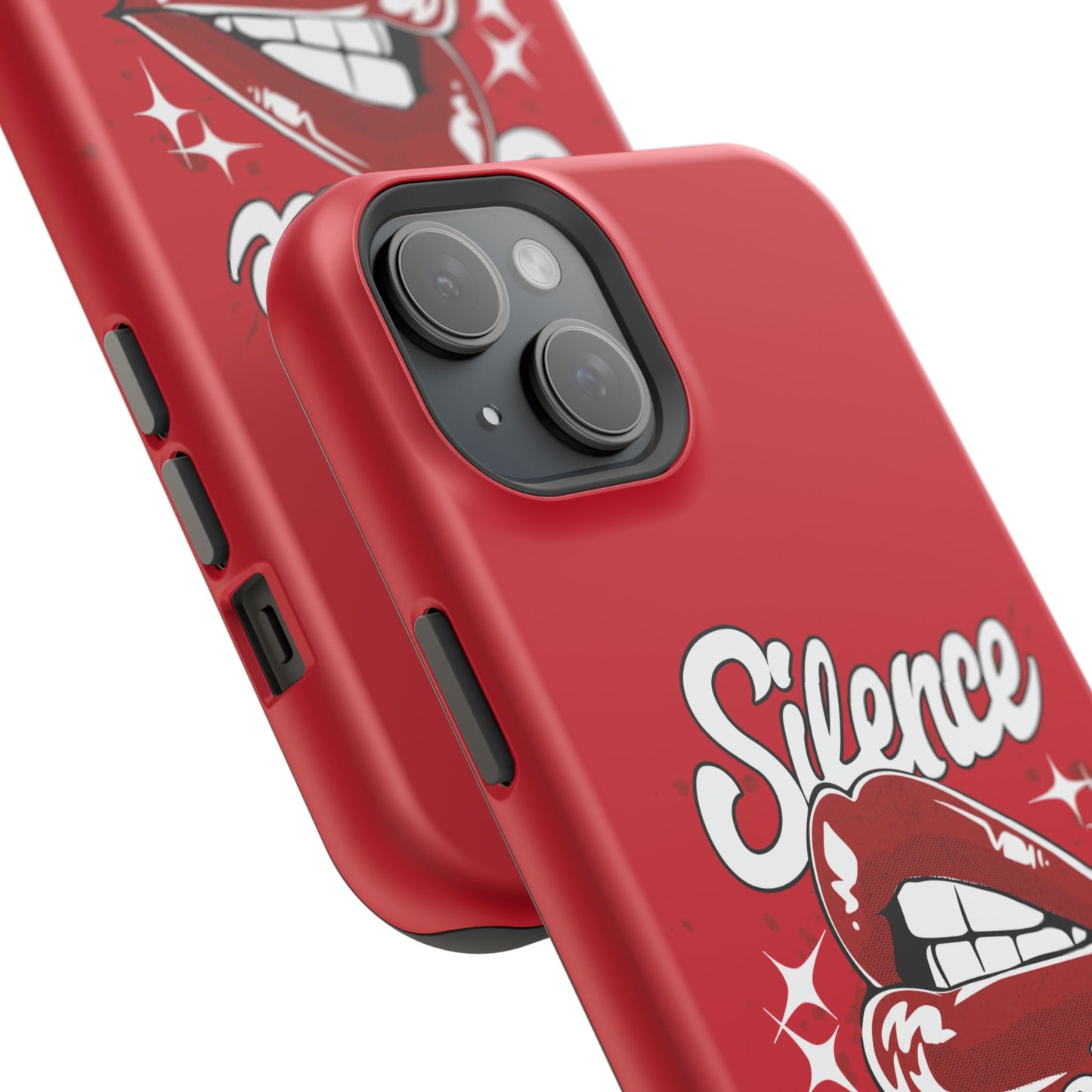 Bold Expression Magnetic Tough Cases, Phone Cover, Gift for Her, Pop Art, Trendy Accessory, Silence Speaks Design