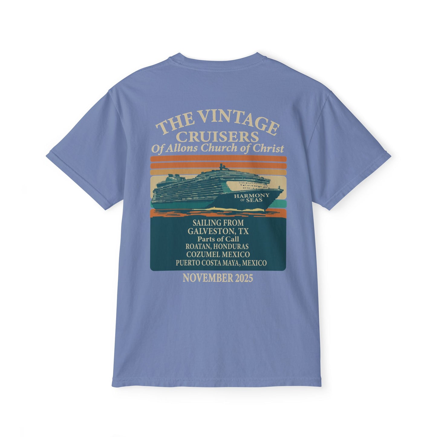 Vintage Allons church of Christ Cruise Pocket T-Shirt
