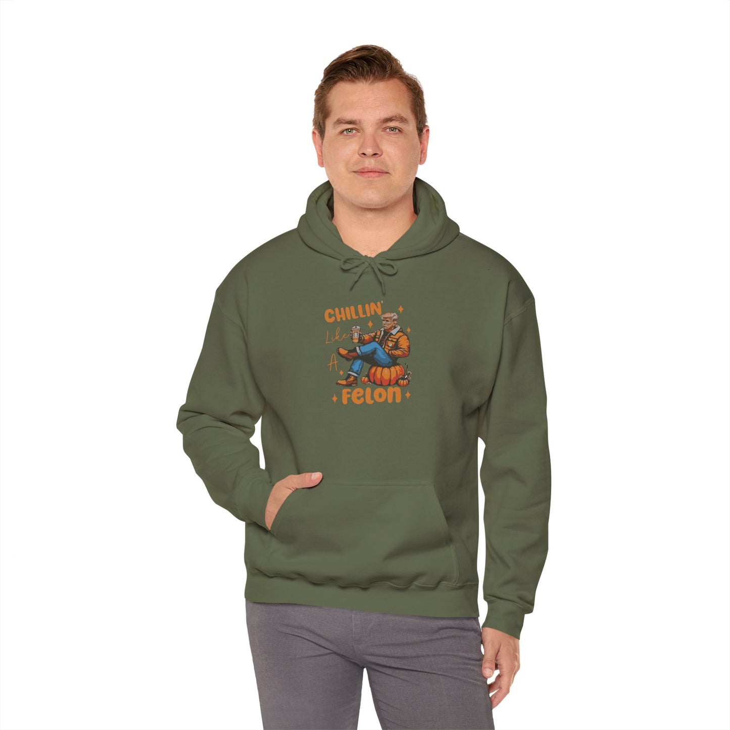 Chillin' Like a Felon Hoodie - Cozy Unisex Sweatshirt for Fall Celebrations