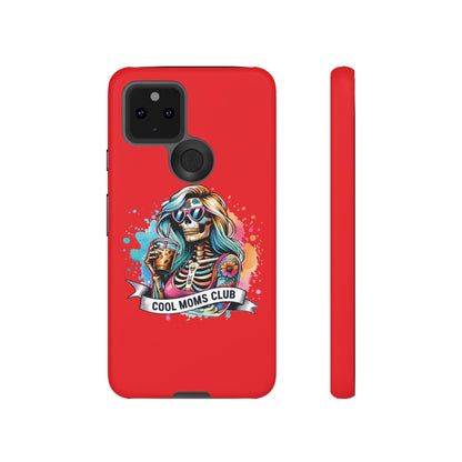 Cool Moms Club Phone Case - Tough Cases, Funky Phone Cover, Gift for Moms, Skeleton Design, Trendy Tech Accessories