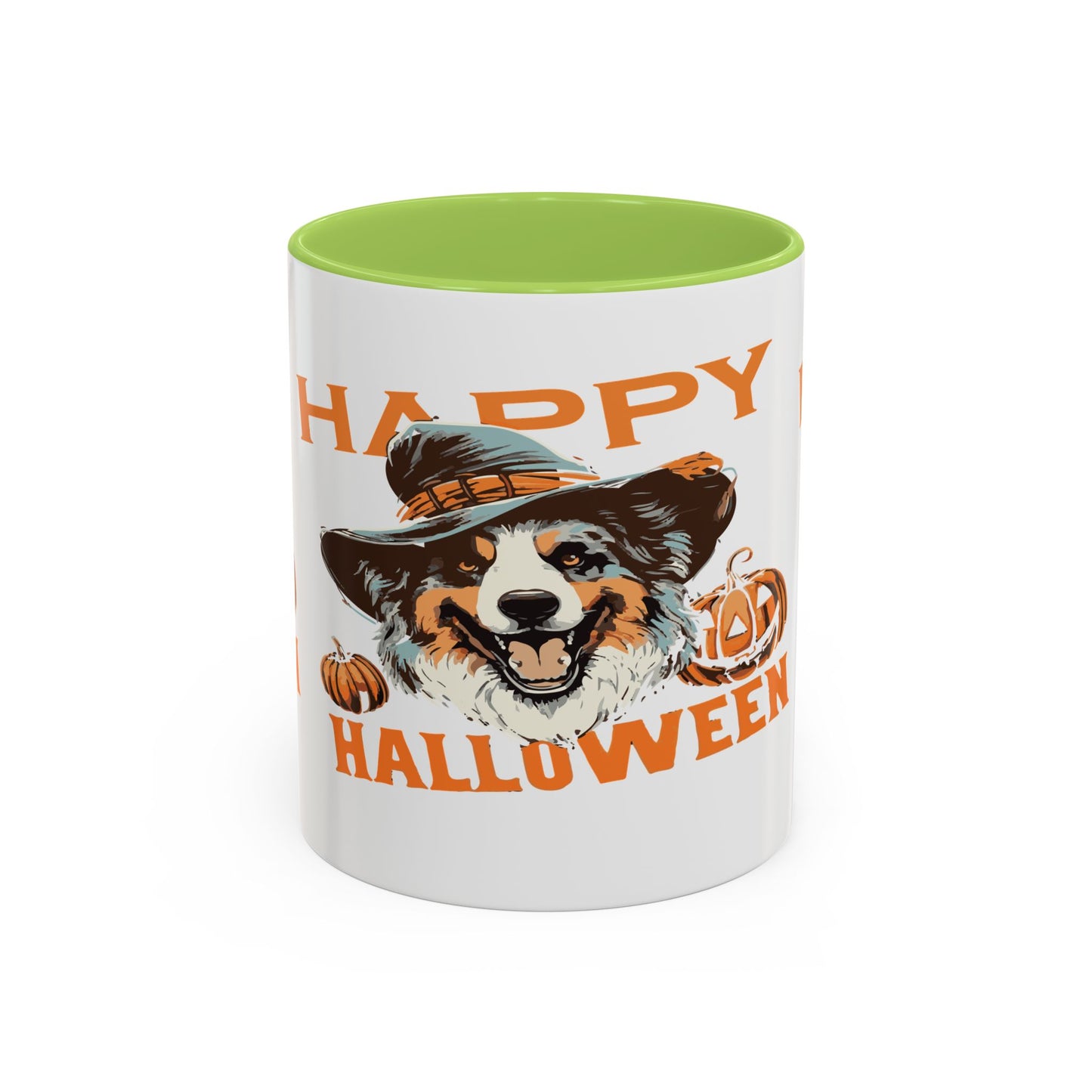 Halloween Dog Mug with Pumpkin Design, Cute Pet Lover Gift, Coffee Ceramic Cup for Fall, Spooky Season Decor, Happy Halloween
