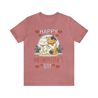 Happy Meowentine's Jersey Short Sleeve Tee