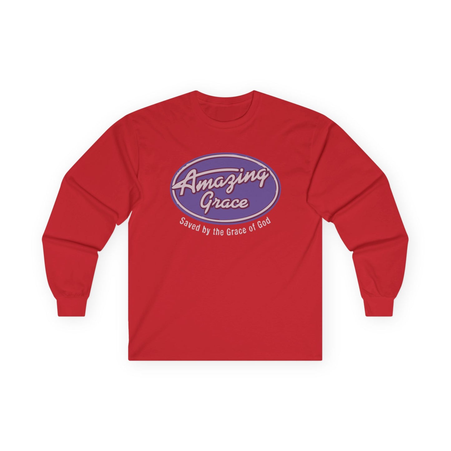 Amazing Grace Long Sleeve Tee — "Saved by the Grace of God" Christian Shirt