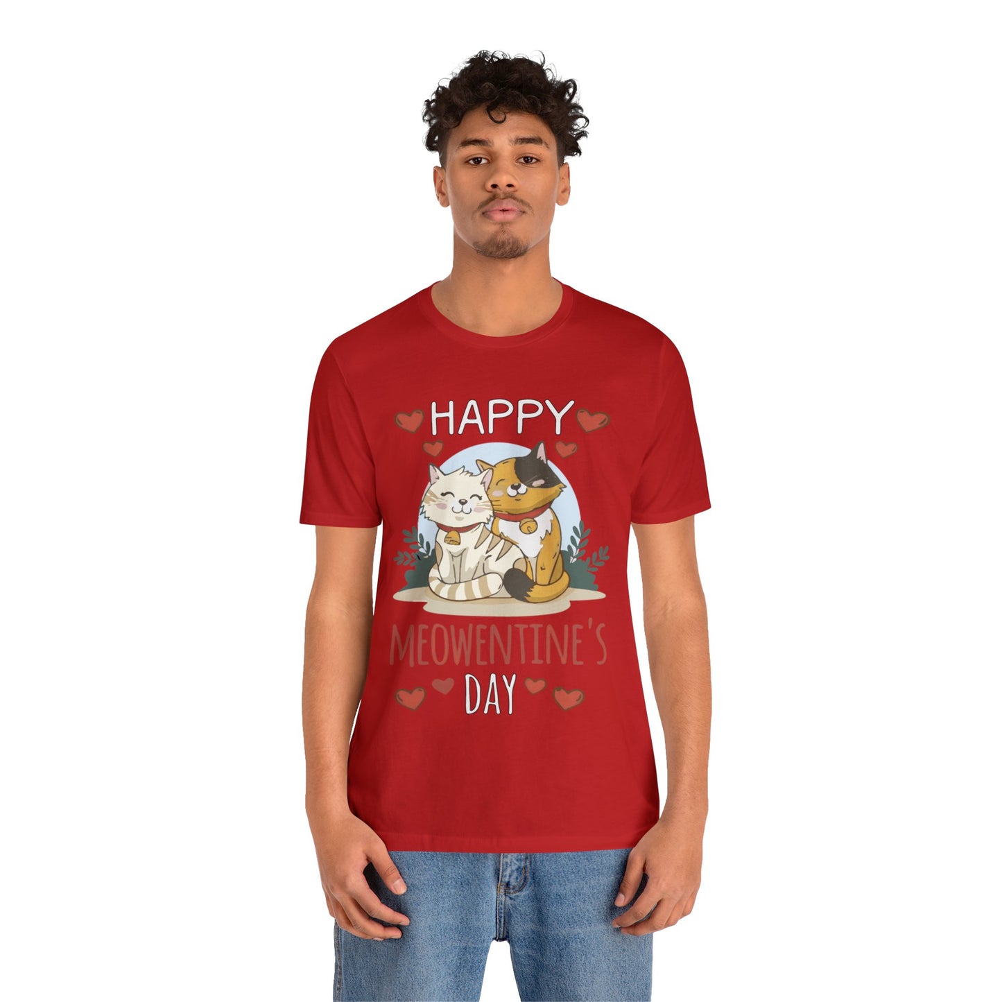 Happy Meowentine's Jersey Short Sleeve Tee