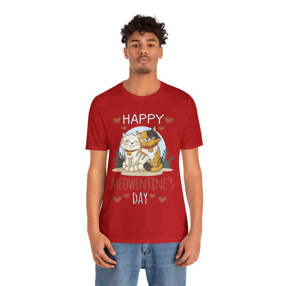 Happy Meowentine's Jersey Short Sleeve Tee