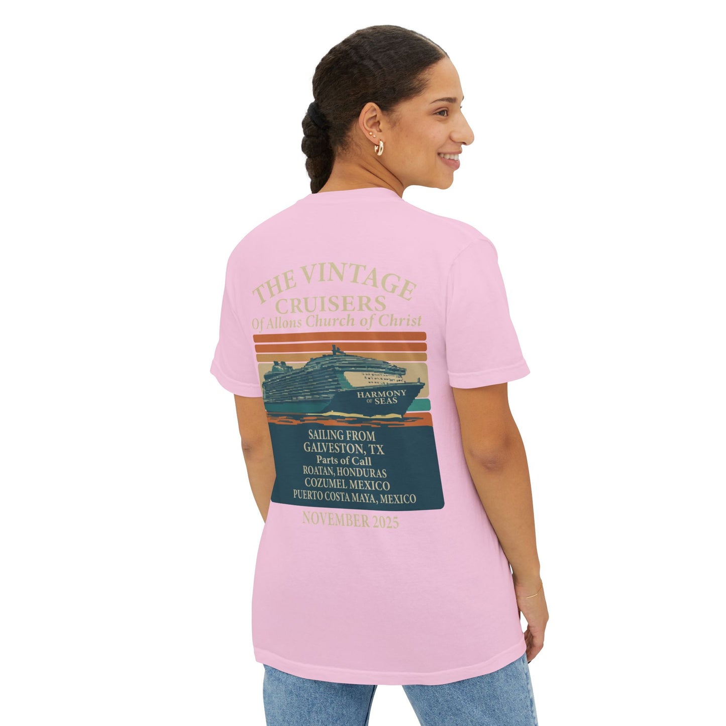 Vintage Allons church of Christ Cruise Pocket T-Shirt