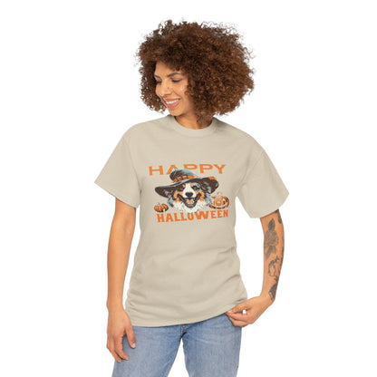 Halloween Dog Graphic Tee, Unisex T-Shirt, Spooky Pet Shirt, Fall Apparel, Trick or Treat Top