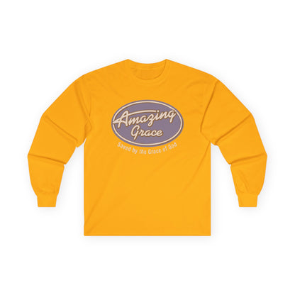 Amazing Grace Long Sleeve Tee — "Saved by the Grace of God" Christian Shirt
