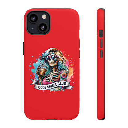 Cool Moms Club Phone Case - Tough Cases, Funky Phone Cover, Gift for Moms, Skeleton Design, Trendy Tech Accessories
