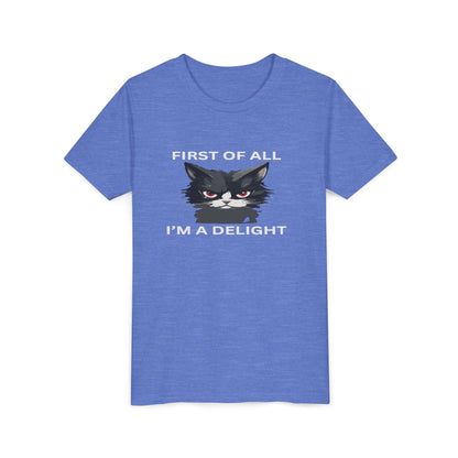 Youth Cat Humor Tee - Perfect for Cat Lovers, Birthday Gifts for Kids, Everyday Wear, Funny Quotes Shirt, Gift for Pet Lovers