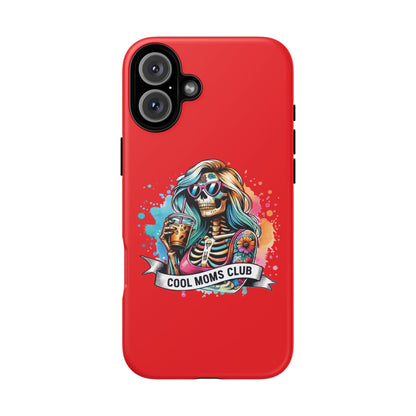 Cool Moms Club Phone Case - Tough Cases, Funky Phone Cover, Gift for Moms, Skeleton Design, Trendy Tech Accessories