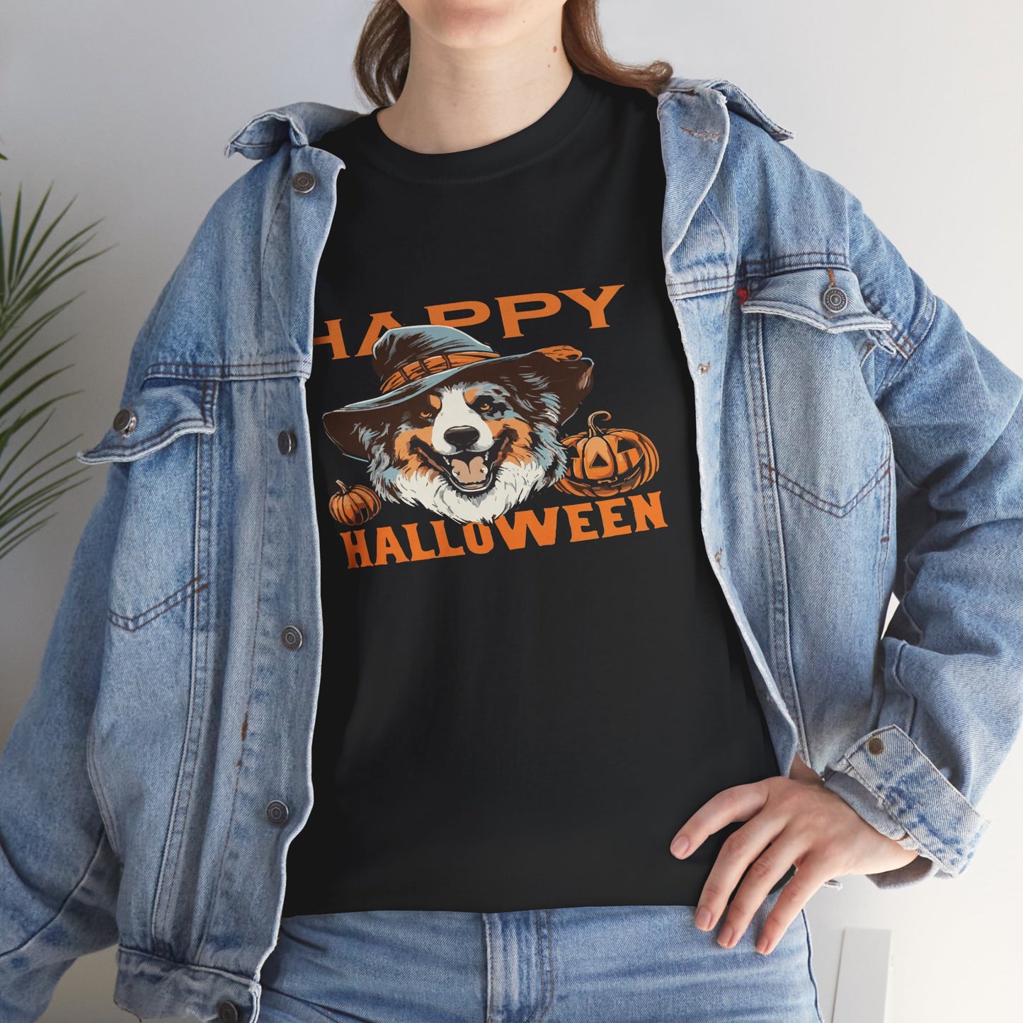 Halloween Dog Graphic Tee, Unisex T-Shirt, Spooky Pet Shirt, Fall Apparel, Trick or Treat Top