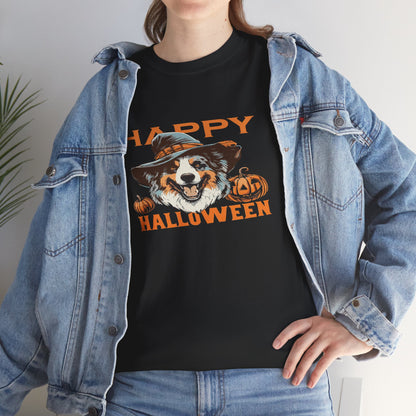 Halloween Dog Graphic Tee, Unisex T-Shirt, Spooky Pet Shirt, Fall Apparel, Trick or Treat Top