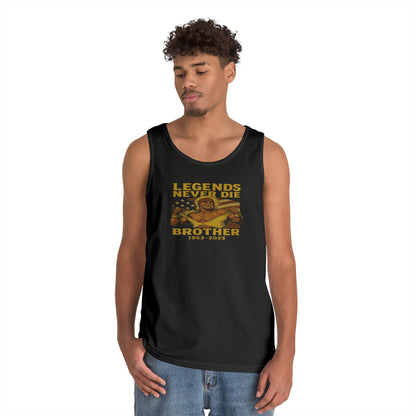 Unisex Heavy Cotton Tank Top | Legends Never Die Brother, Memorial Gift, Casual Wear, Summer Outfit, Unique Tribute