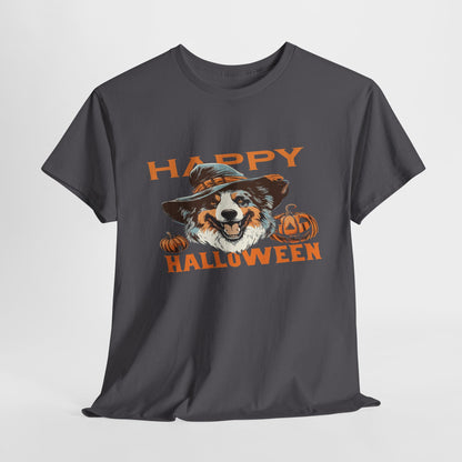 Halloween Dog Graphic Tee, Unisex T-Shirt, Spooky Pet Shirt, Fall Apparel, Trick or Treat Top