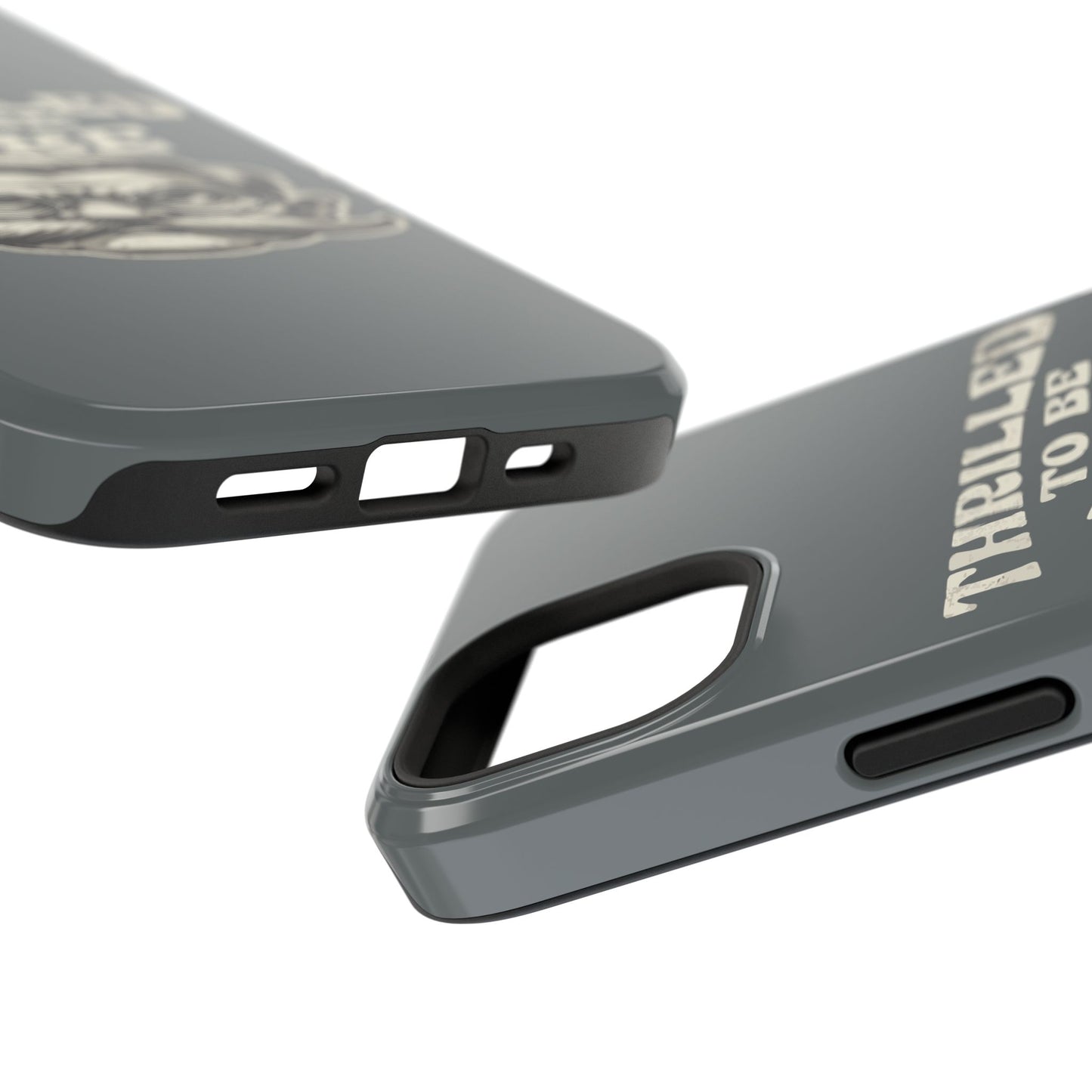 Phone Case — "Thrilled to Be Here" Vintage Mustache Man Impact Case