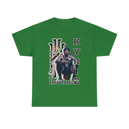 Kyrie Irving Unisex Heavy Cotton Tee, Basketball Fan Shirt, Sports Merchandise, Gift for Athletes, Streetwear Style