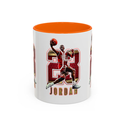 Michael Jordan Accent Coffee Mug - 11oz & 15oz - Perfect Gift for Sports Fans, Collectors, Basketball Lovers, Unique Gift Idea
