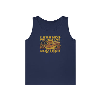 Unisex Heavy Cotton Tank Top | Legends Never Die Brother, Memorial Gift, Casual Wear, Summer Outfit, Unique Tribute