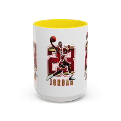 Michael Jordan Accent Coffee Mug - 11oz & 15oz - Perfect Gift for Sports Fans, Collectors, Basketball Lovers, Unique Gift Idea
