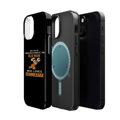 Tough Phone Case, Old Man Who Loves Tennessee, Gift for Grandpa, Tennessee Pride, Men's Accessories, Father's Day, Custom Cases