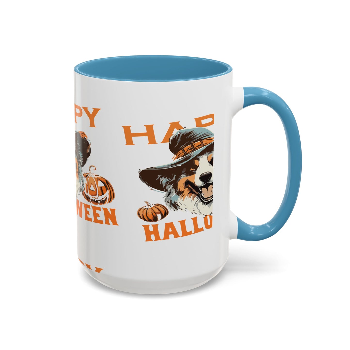 Halloween Dog Mug with Pumpkin Design, Cute Pet Lover Gift, Coffee Ceramic Cup for Fall, Spooky Season Decor, Happy Halloween