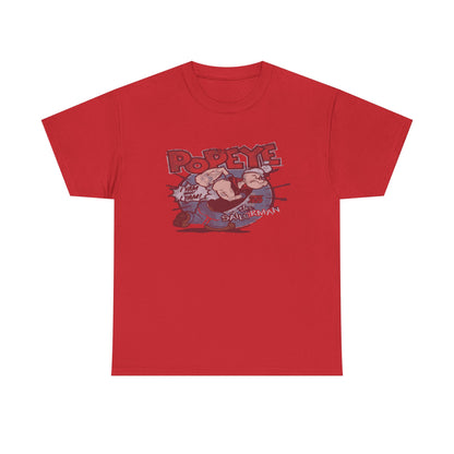 Popeye Illustration Unisex Heavy Cotton Tee, Cartoon T-Shirt, Gift for Fans, Casual Wear, Retro Design, Comfortable Top