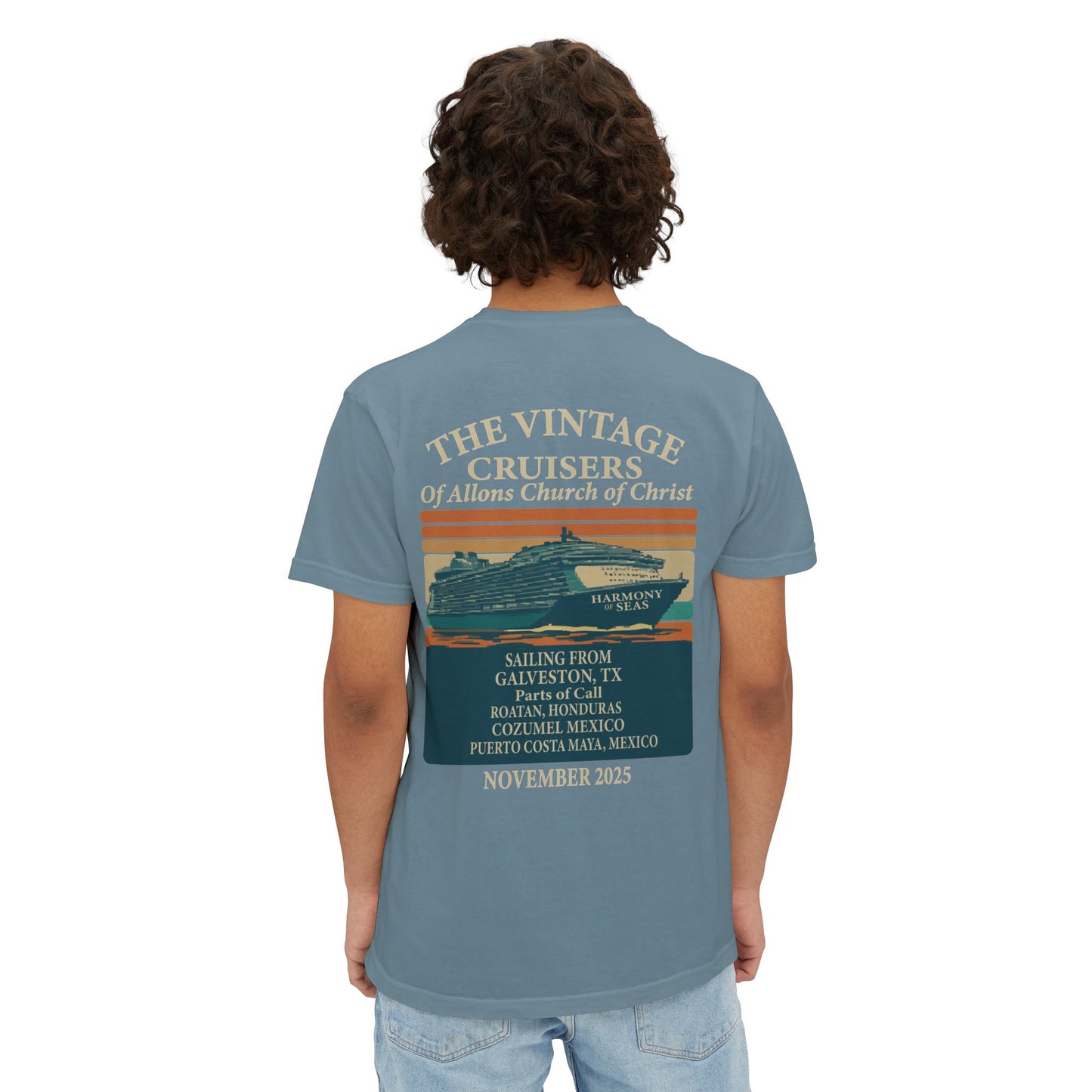 Vintage Allons church of Christ Cruise Pocket T-Shirt