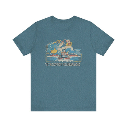 Tennessee Vintage Graphic Tee, Unisex Jersey Short Sleeve T-Shirt, Souvenir Shirt, Vacation Wear, Gift for Travelers, Retro Tee