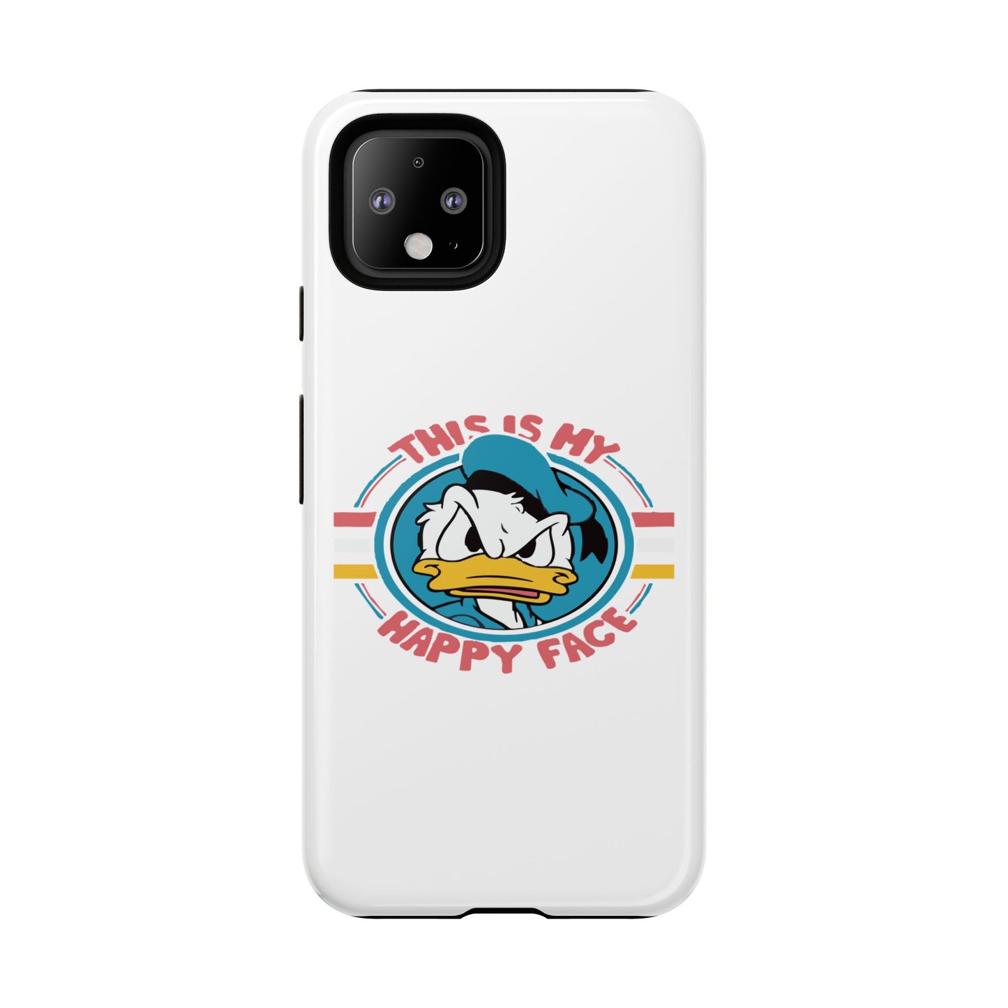 Tough Cases: This is My Happy Face Phone Case, Funny Phone Case, Donald Duck Case, Cute Phone Accessory, Gift for Disney Fans