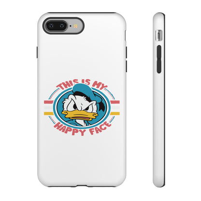 Tough Cases: This is My Happy Face Phone Case, Funny Phone Case, Donald Duck Case, Cute Phone Accessory, Gift for Disney Fans