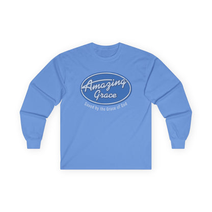 Amazing Grace Long Sleeve Tee — "Saved by the Grace of God" Christian Shirt