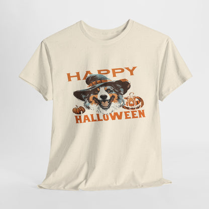 Halloween Dog Graphic Tee, Unisex T-Shirt, Spooky Pet Shirt, Fall Apparel, Trick or Treat Top