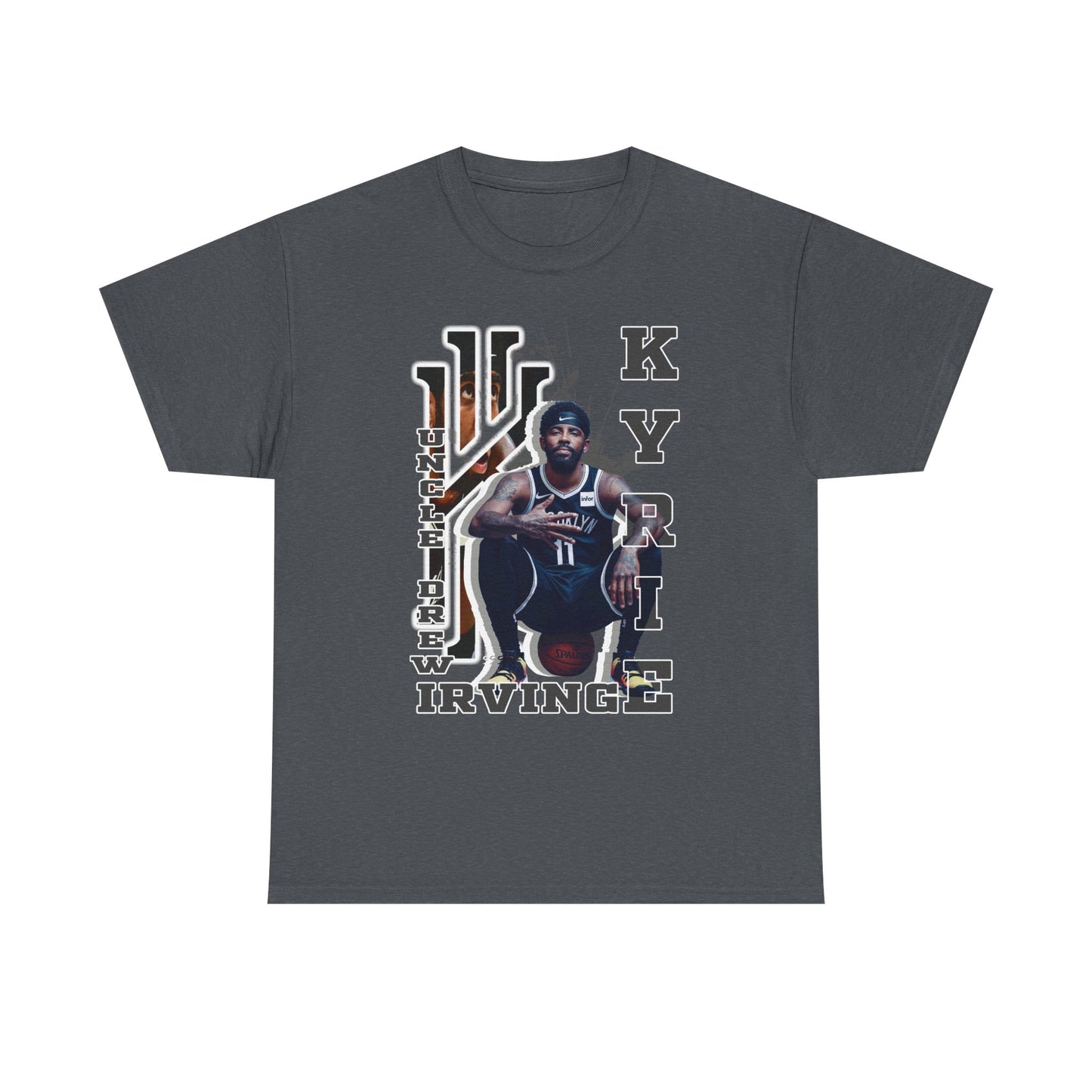 Kyrie Irving Unisex Heavy Cotton Tee, Basketball Fan Shirt, Sports Merchandise, Gift for Athletes, Streetwear Style