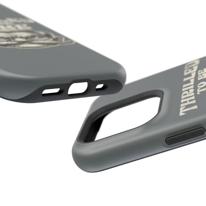 Phone Case — "Thrilled to Be Here" Vintage Mustache Man Impact Case
