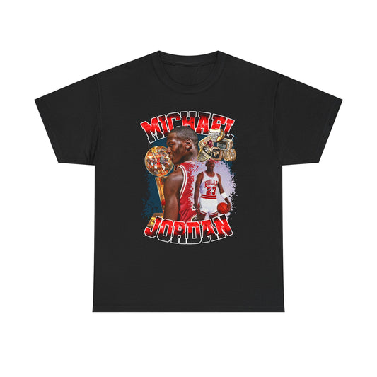 Michael Jordan Unisex Heavy Cotton Tee - Retro Sports Tee, Basketball Gift, Fan Apparel, Vintage Style Shirt, Sportswear, Casual Wear