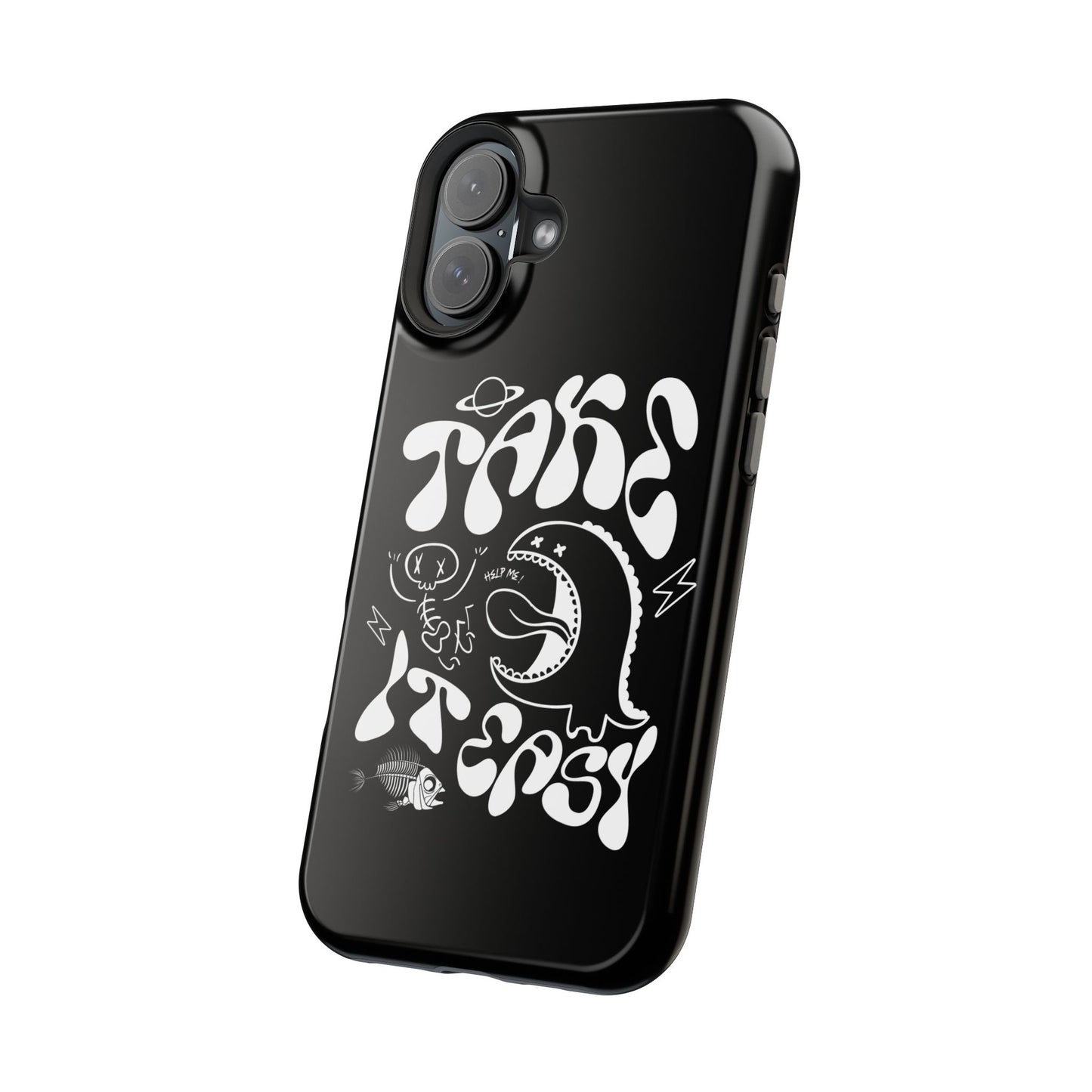 Magnetic Phone Case - Take It Easy Design, Cute Phone Cover, Gift for Him or Her, Trendy Accessories, Unique Tech Gifts