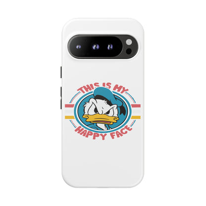Tough Cases: This is My Happy Face Phone Case, Funny Phone Case, Donald Duck Case, Cute Phone Accessory, Gift for Disney Fans
