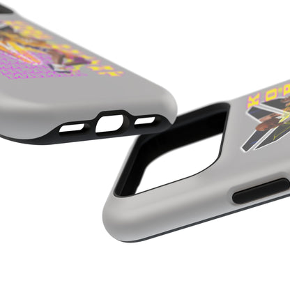 Impact-Resistant Phone Case — Bold Retro Basketball Graphic
